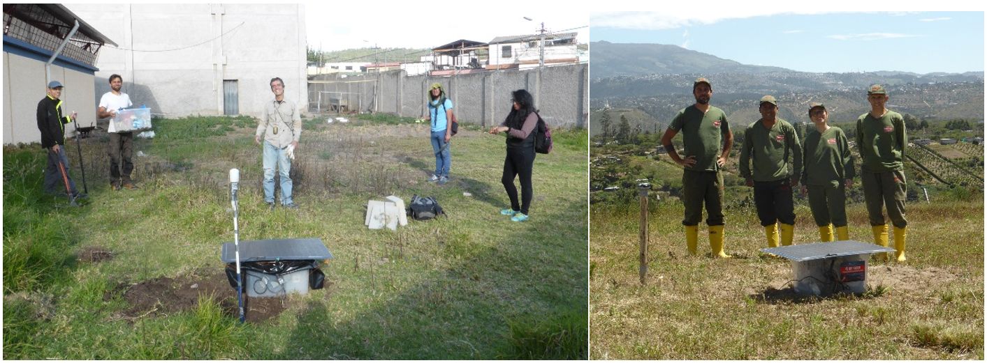 Instalación de 20 estaciones sísmicas en Quito en el contexto del proyecto de investigación franco-ecuatoriano -Proyecto REMAKE-
