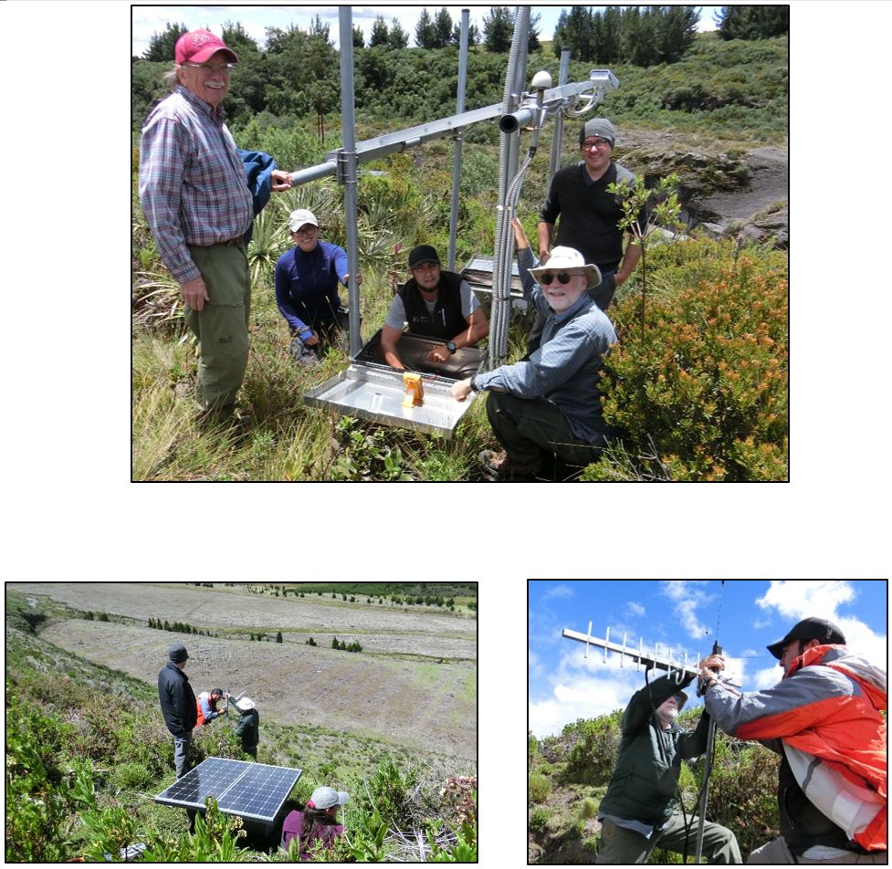 Geofísicos del USGS colaboran en mejoras de la Red de Detectores de Lahares del Volcán Cotopaxi