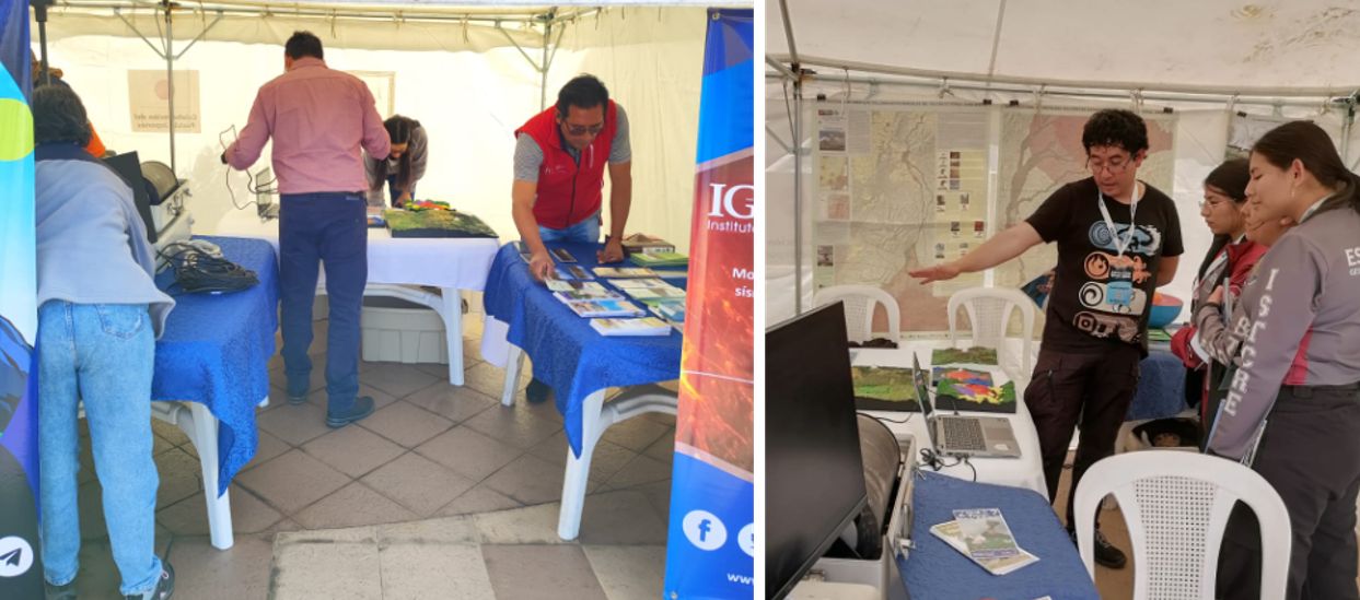 Participación del Instituto Geofísico de la Escuela Politécnica Nacional en la casa abierta del evento AmeriGEO  2024 (Quito-Ecuador)