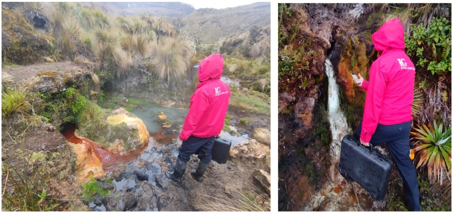 Vigilancia de fuentes termales en el complejo volcánico Chiles - Cerro Negro