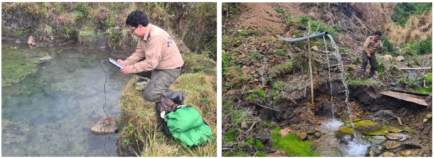 Vigilancia de fuentes termales en el complejo volcánico Chiles - Cerro Negro