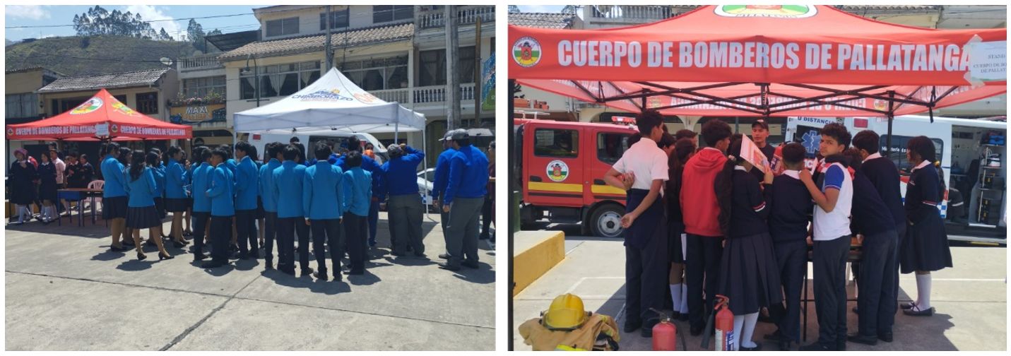 Participación del IG-EPN en la Feria Ciudadana para el Fortalecimiento de las Nuevas Generaciones, organizado por la Unidad de Gestión de Riesgos del GAD de Pallatanga