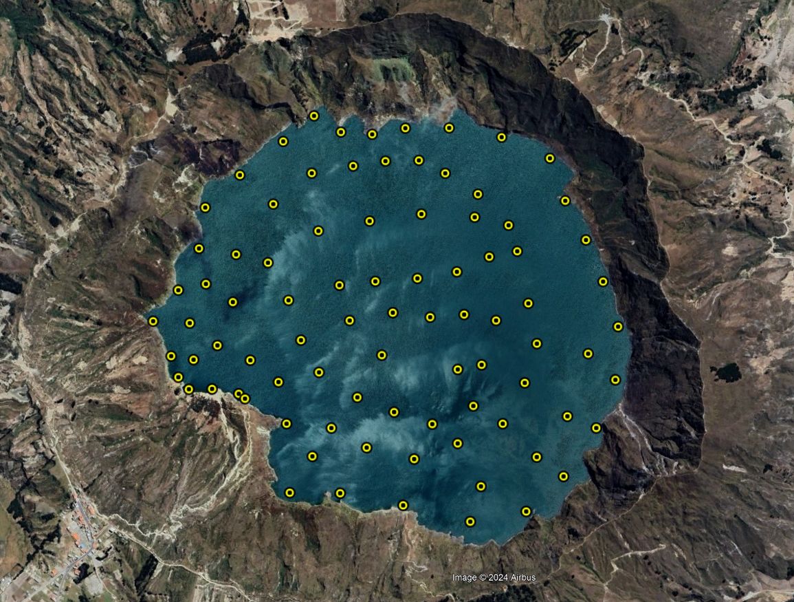 Mediciones de CO2 en la laguna del volcán Quilotoa