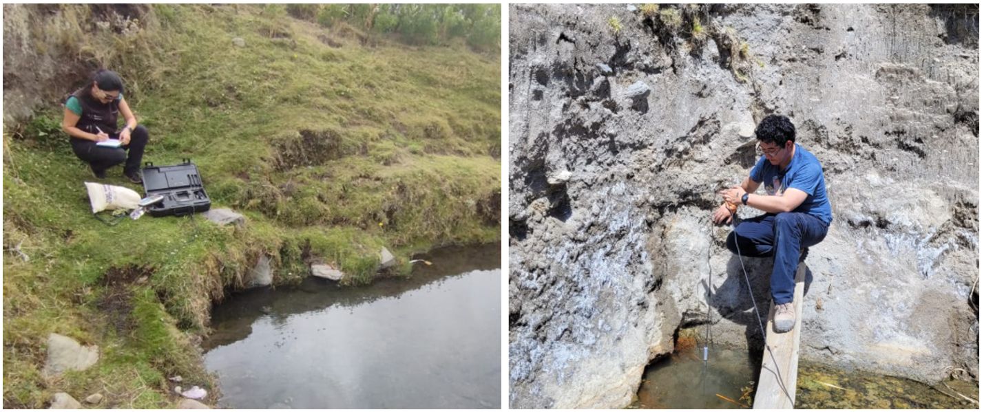 Mediciones de CO2 en la laguna del volcán Quilotoa