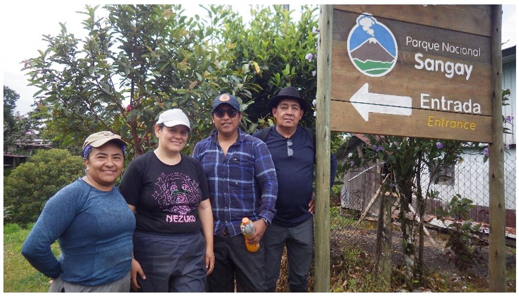 Labores de vigilancia del volcán Sangay