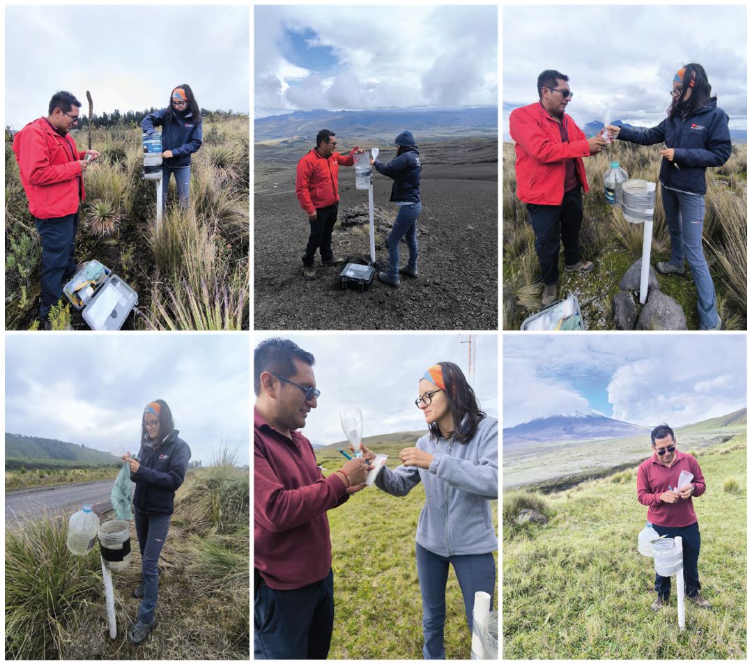 Mantenimiento de la red de cenizómetros del volcán Cotopaxi