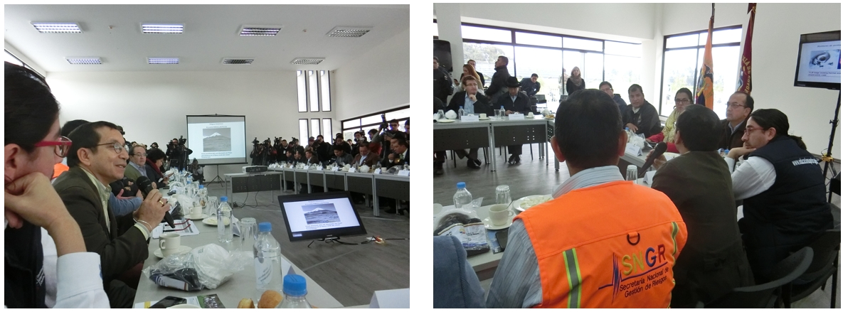 Personal del IGEPN participó en la reunión del COE Provincial en Cotopaxi