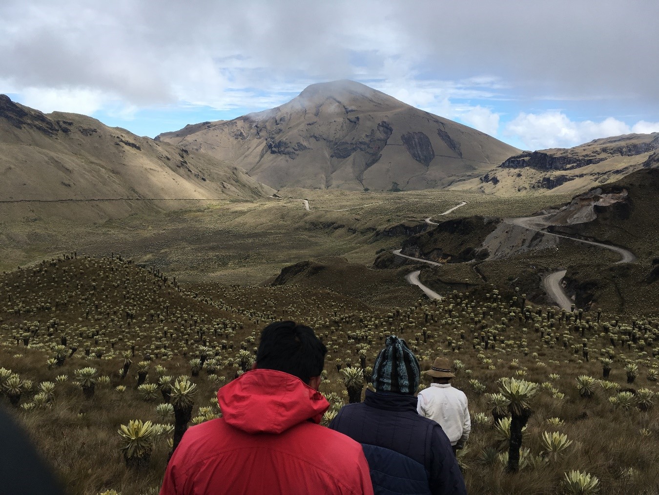Trabajos en la zona del complejo volcánico Chiles-Cerro Negro